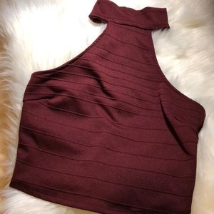 Burgundy crop top